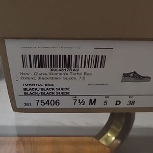 Clarks Torhill Bee Black Suede Shoes